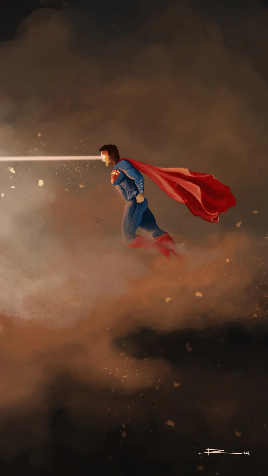 Superman Laser Eyes iPhone Mobile Wallpaper Free Download