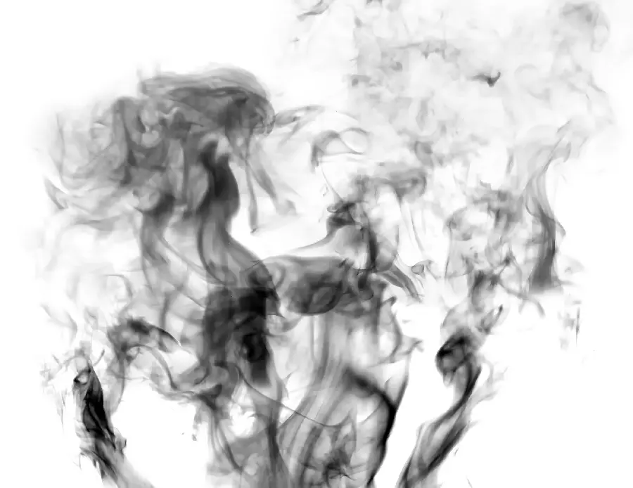 Smoke Photography Art on White Background