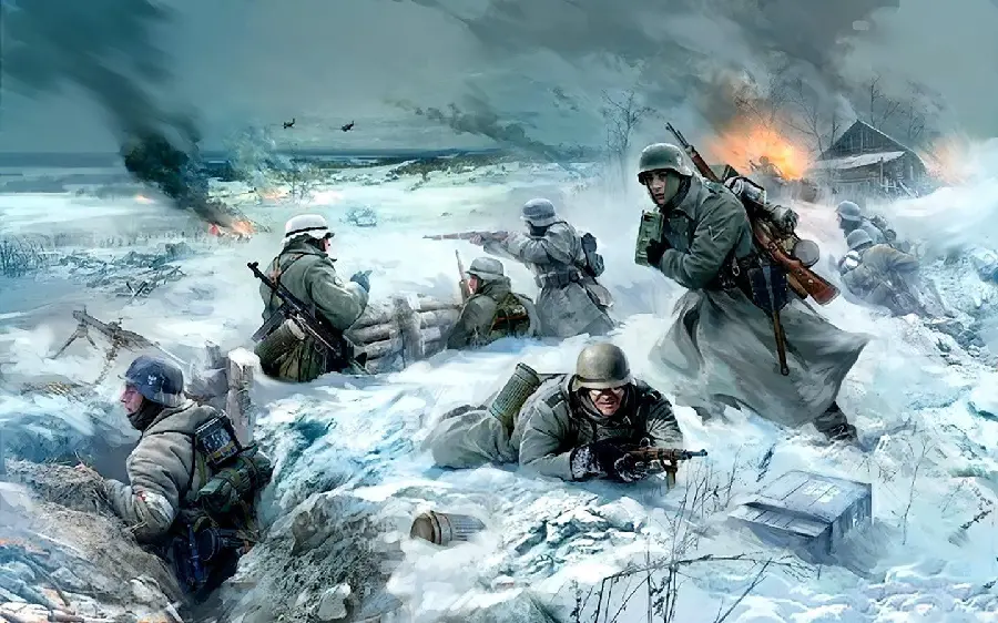 World War II trench painting