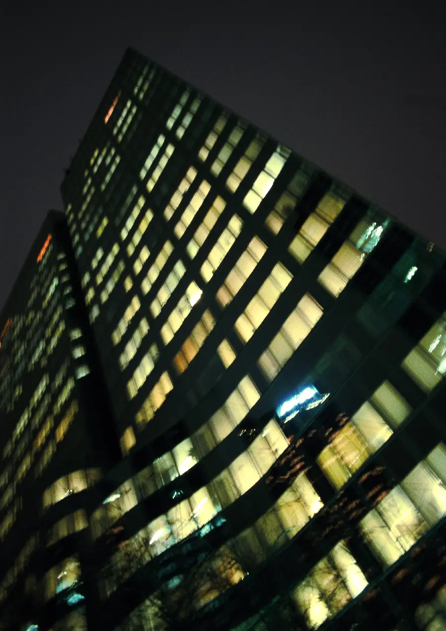 View of the Trade Tower at Night