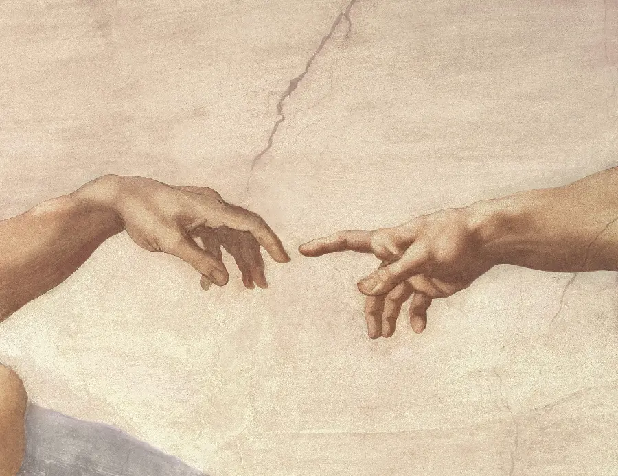 Download computer and laptop wallpaper of Michelangelo's hands