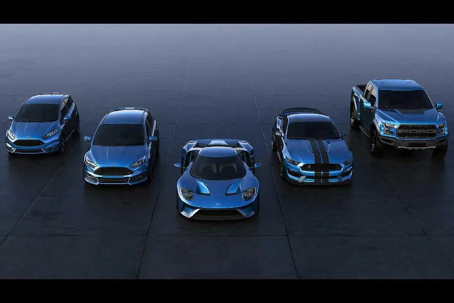 Collection of several cool Ford car models in one frame