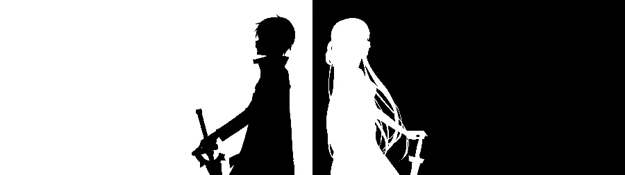 Download high quality black and white minimalist swordsman character photos for free