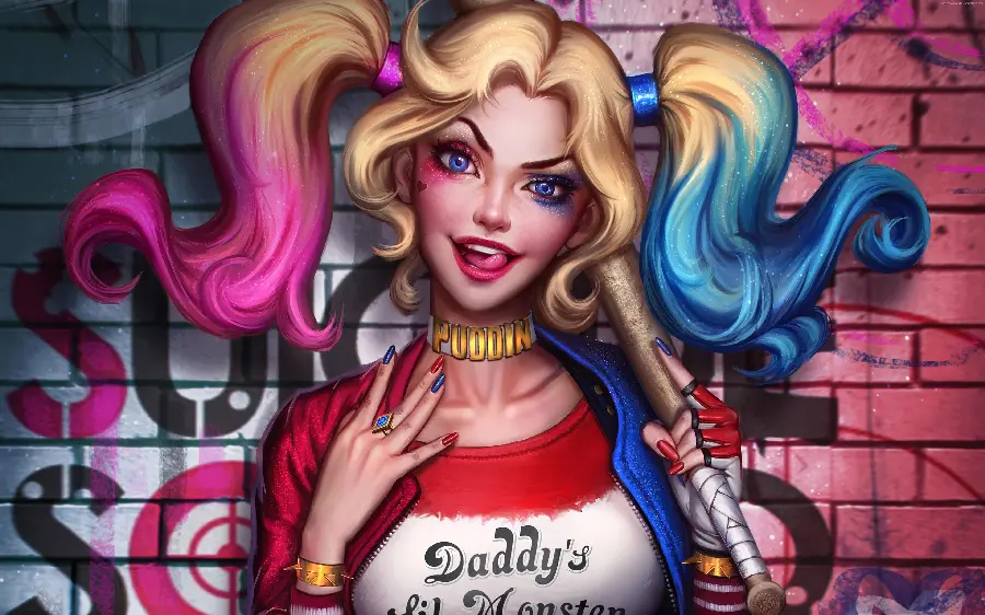 Beautiful Harley Quinn Drawing