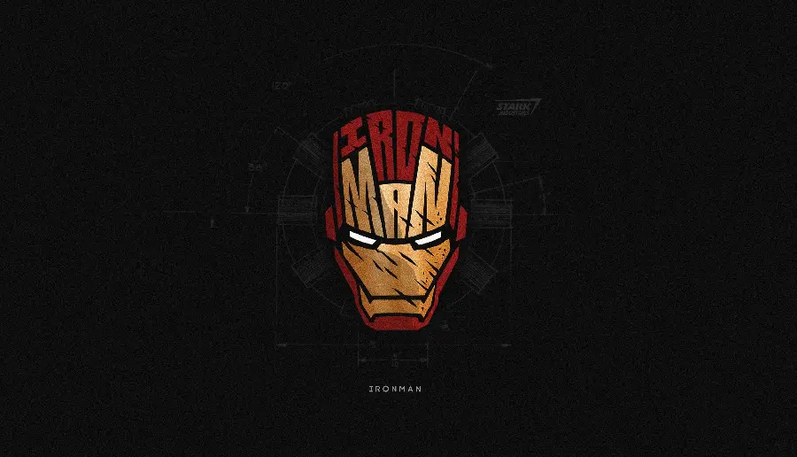Free Download of Minimal Iron Man Wallpaper