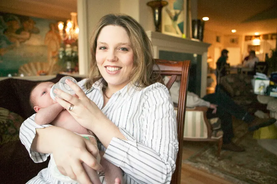 Photo of a baby and a child