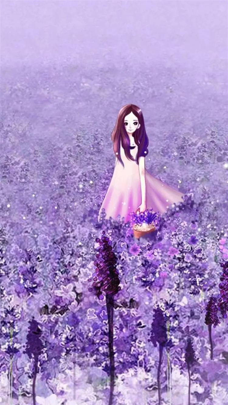 Profile photo of a girl among lavender flowers