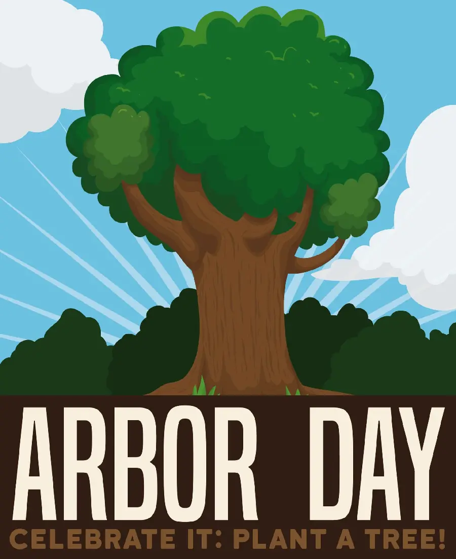 Photo of the Happy Arbor Day greeting