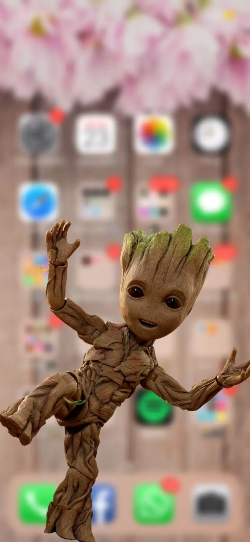 3D Groot wallpaper for your phone lock screen