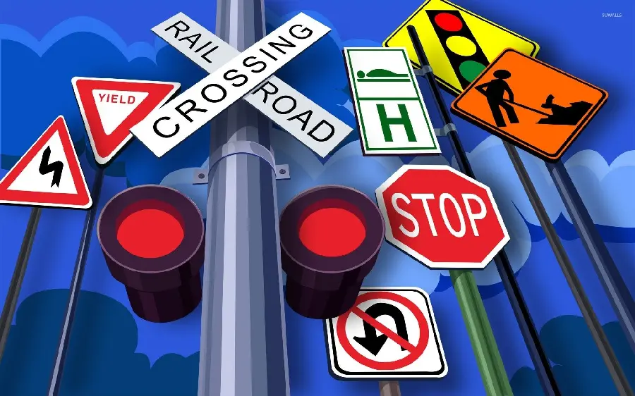 Professional photo for projects and presentations of traffic signs