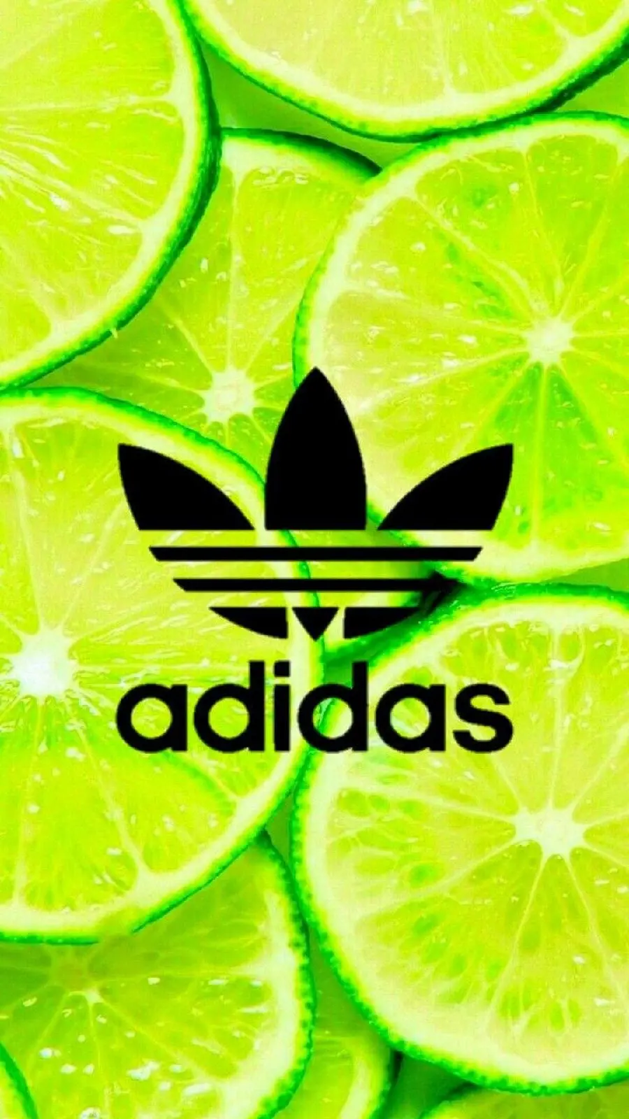 Adidas graffiti background photo with sliced ​​lemon background