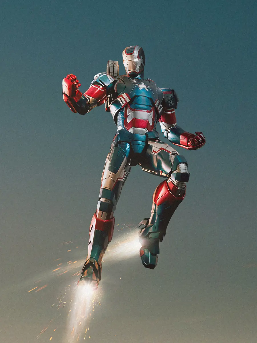 A special iPhone background image with a war machine and fighter design