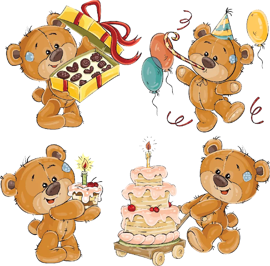 Beautiful Bear PNG Wallpapers for Birthdays in Super Quality
