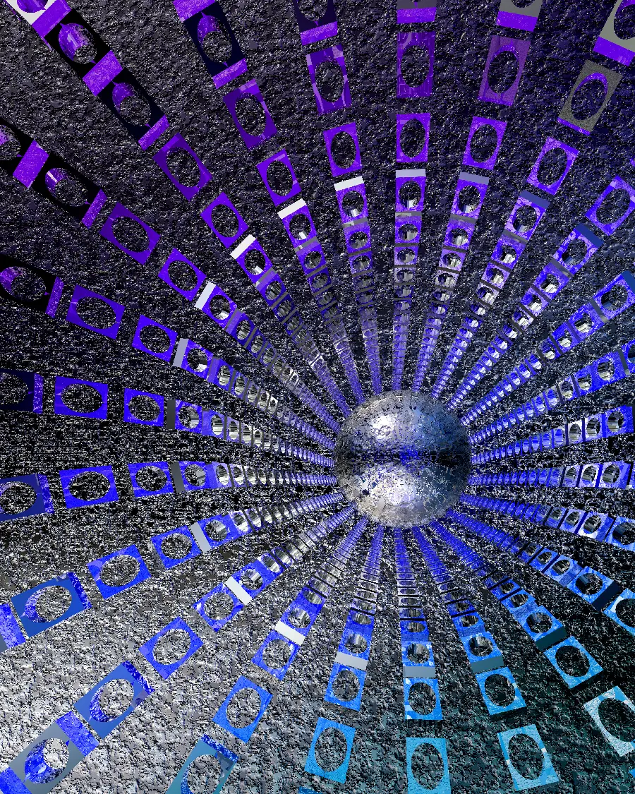 Eye-catching background of the metallic world for virtual pages