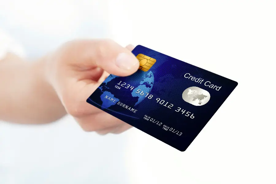 Credit card png background image for use on websites