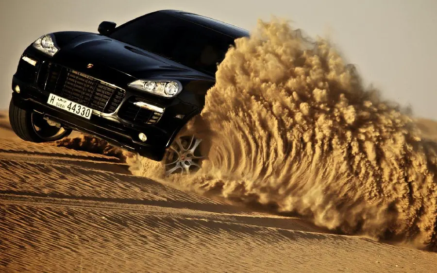 High quality background image of a cool car Porsche Cayenne