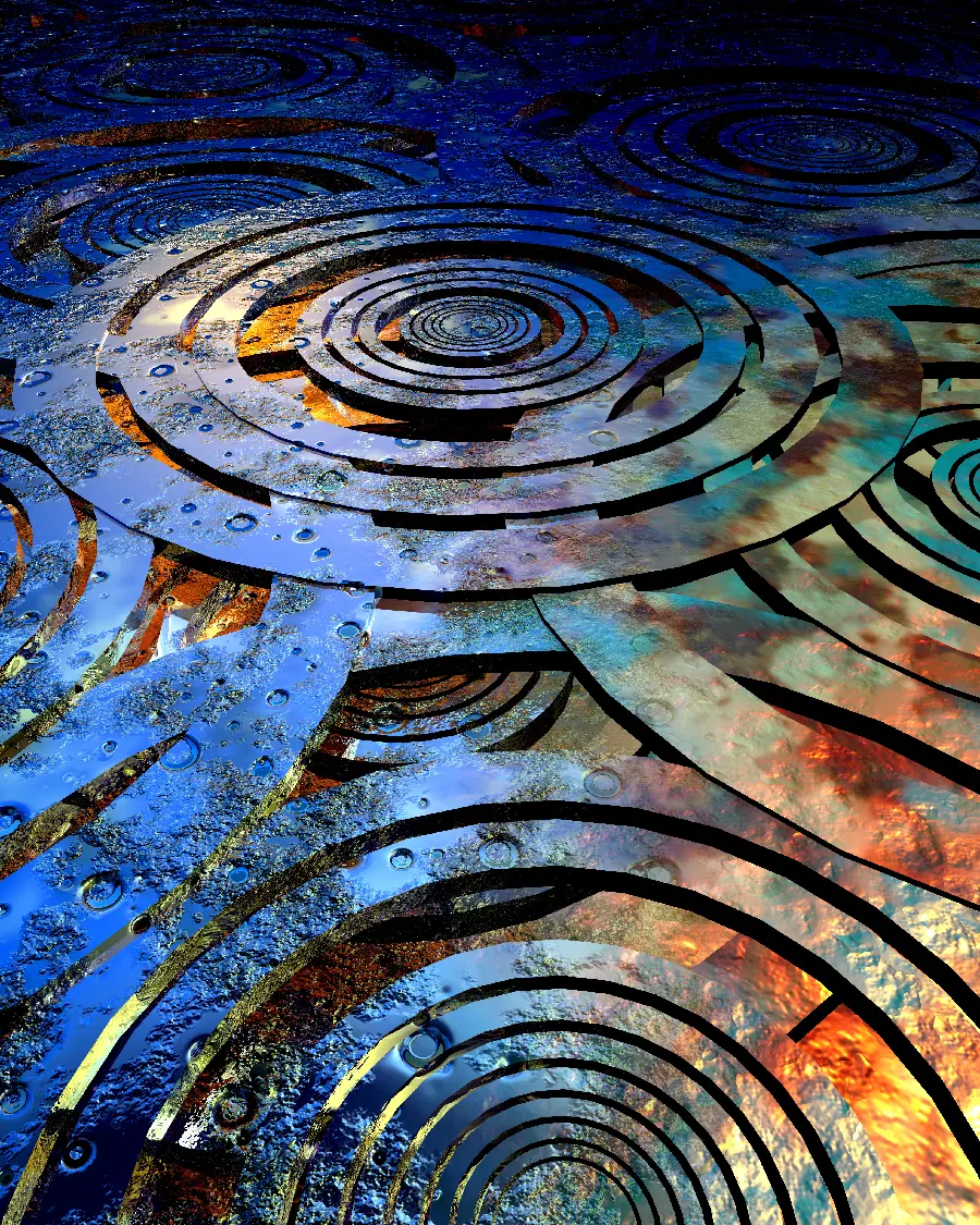Metallic World Background for Telegram Chat Page