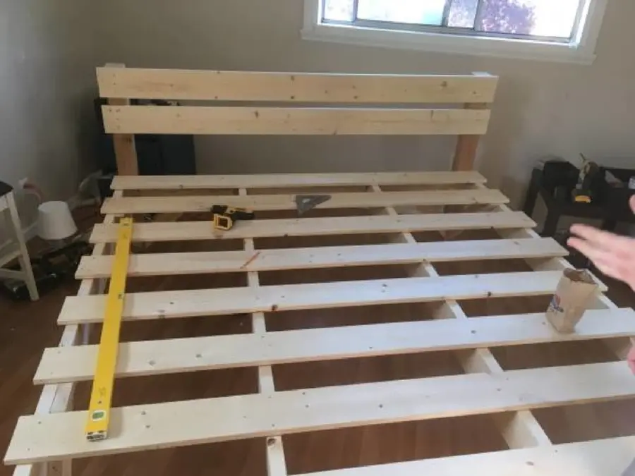 Photo of a carpentry workshop making a bed