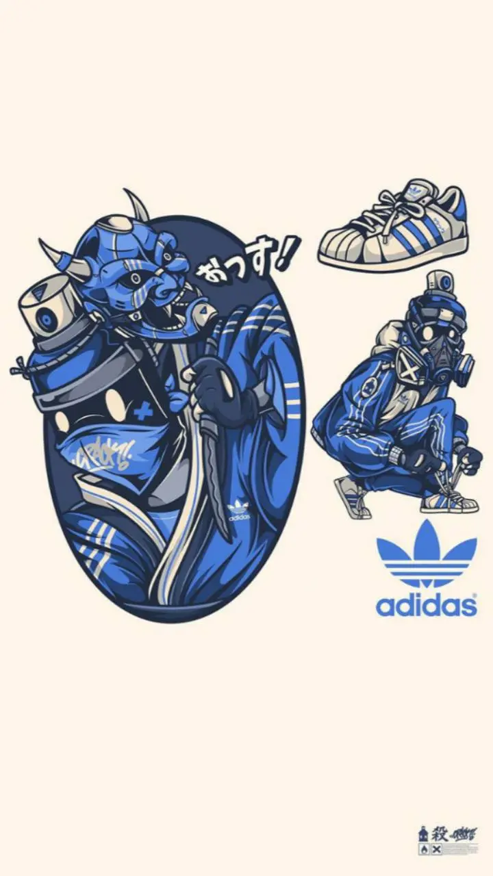 Attractive Adidas Graffiti Wallpaper Suitable for Phone