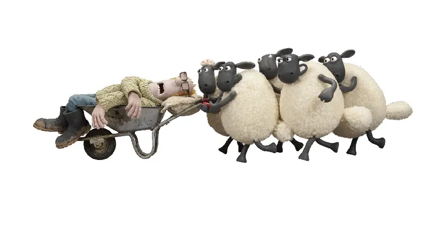 Cartoon image of playful sheep