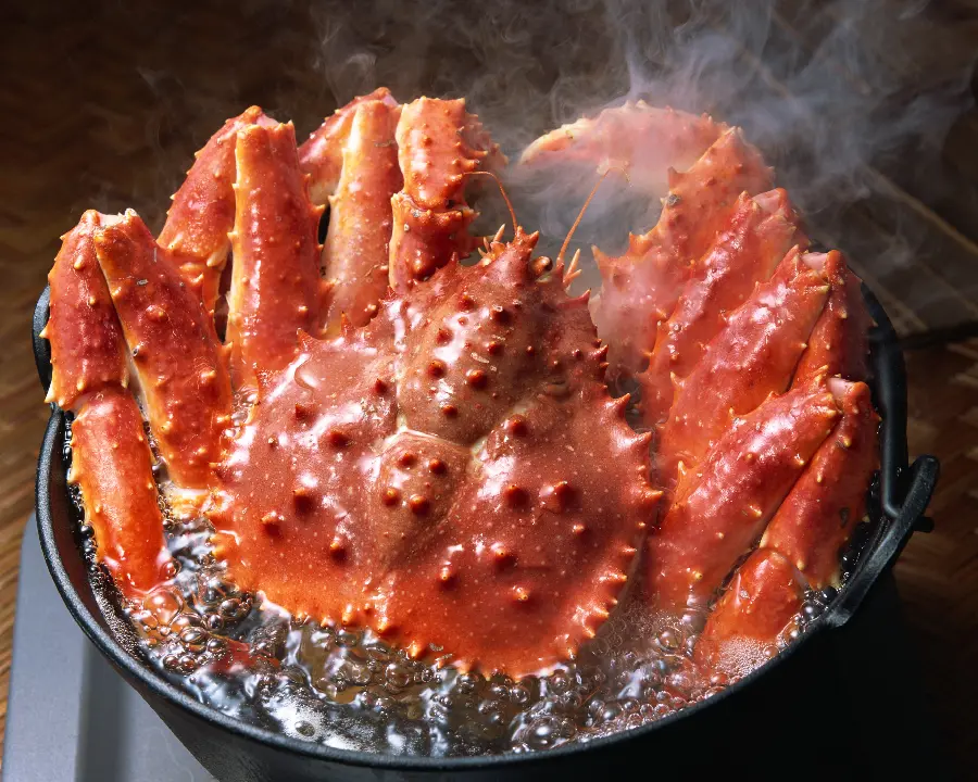High-quality photos of seafood cooking