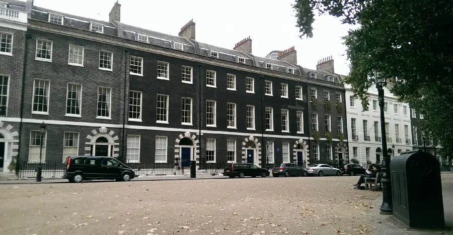 Photo of buildings in the Victorian architecture era