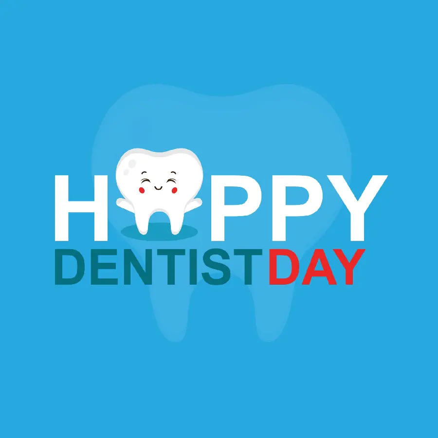 English writing Happy Dentist's Day or Dentist's Day for congratulations