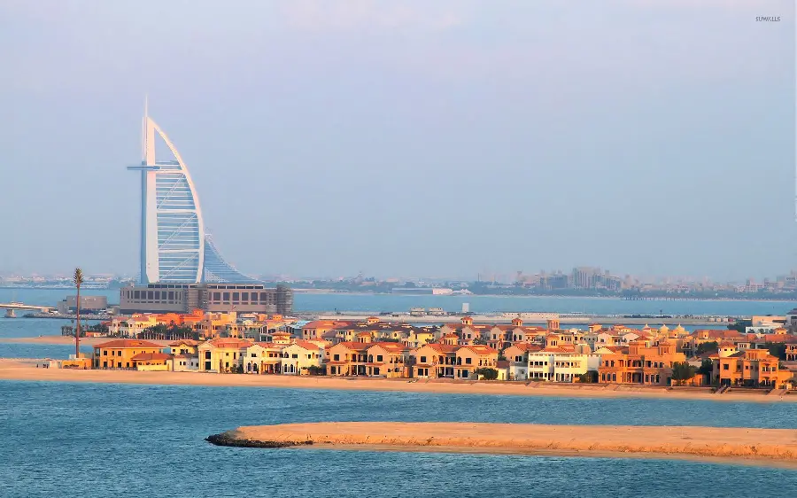 Dubai Palm Island Houses Beaches Photo