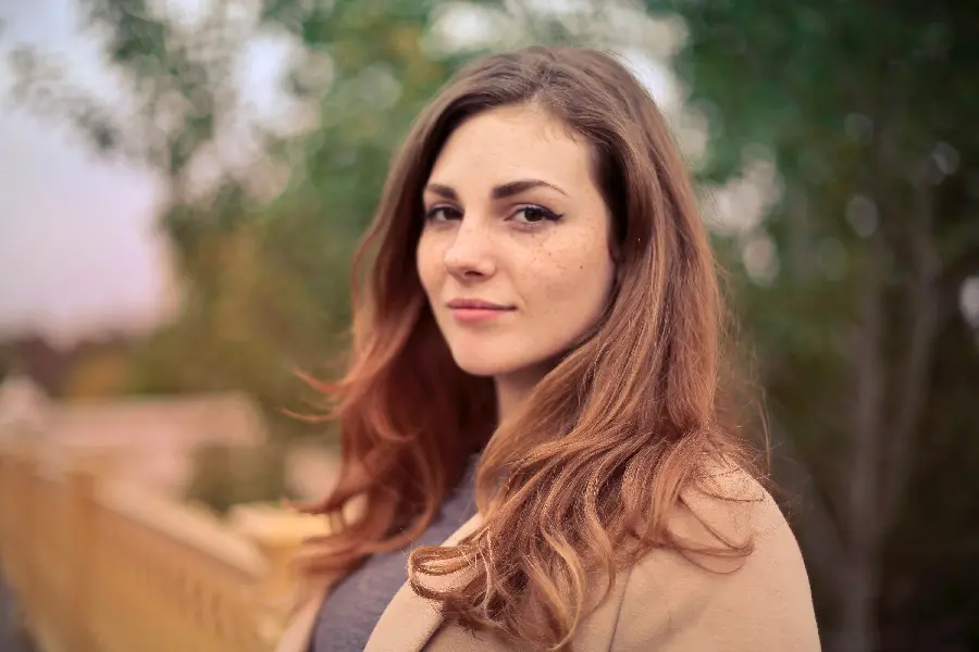 Beautiful woman profile photo