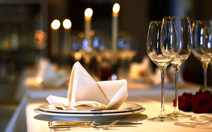 Family formal dinner background photo with special decorations