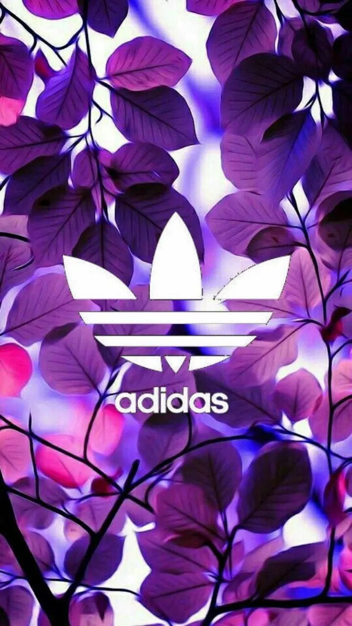 Purple wallpaper with Adidas logo for Samsung iPhone Xiaomi mobile phone