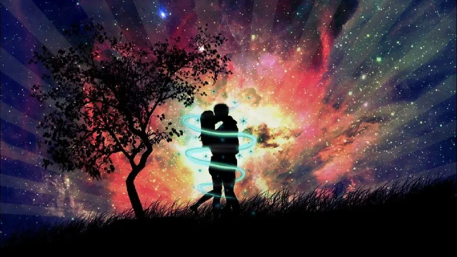 Download romantic profile photo of dark couple girl and boy