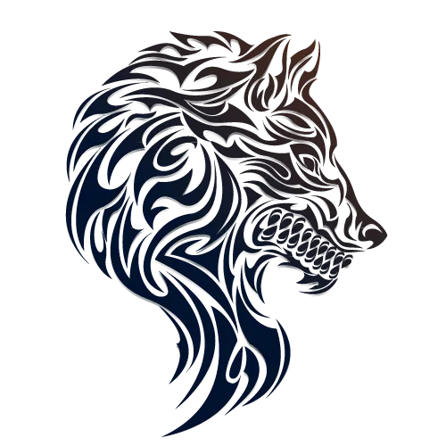 Stock photo of wolf drawing png with simple and stylish design