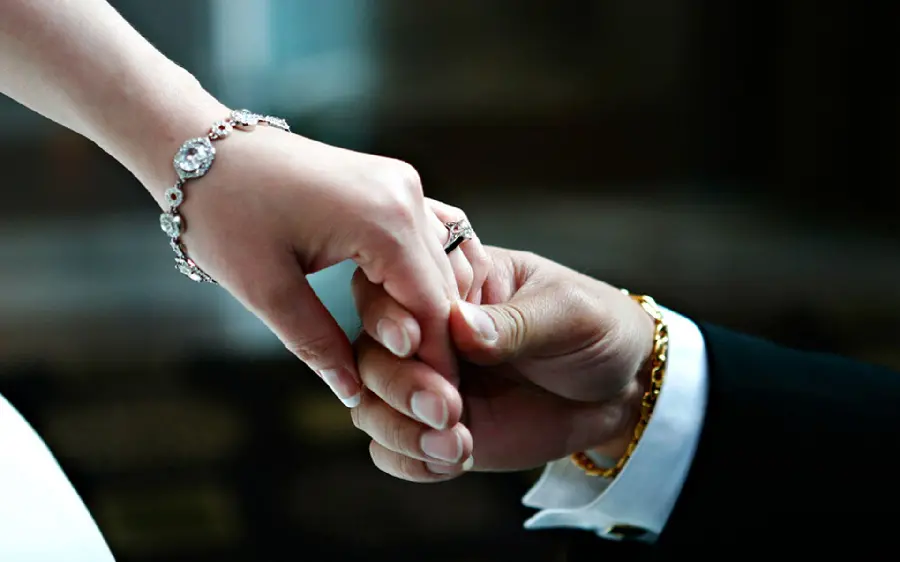 Download high quality bride and groom hand profile photo