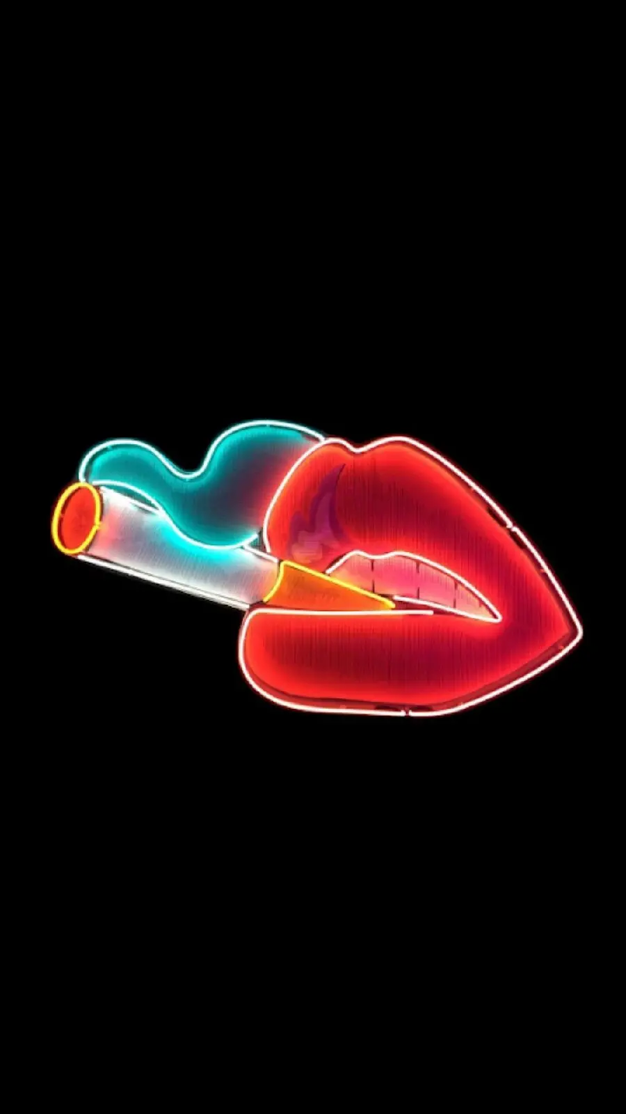 Neon Smoking Wallpaper
