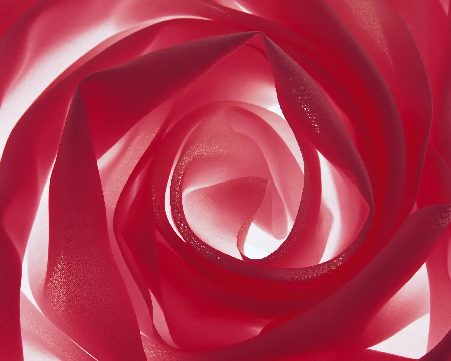 Stock photo of fabric material designed in the shape of a red rose