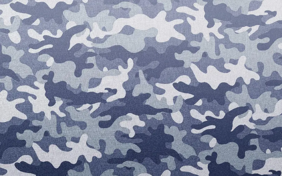 Snow White Military Camouflage Textured and Woven