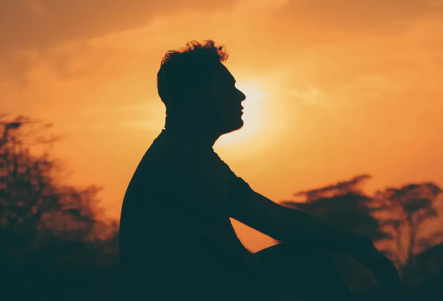 Lonely Boy Profile Photo and Sunset for High Quality Download