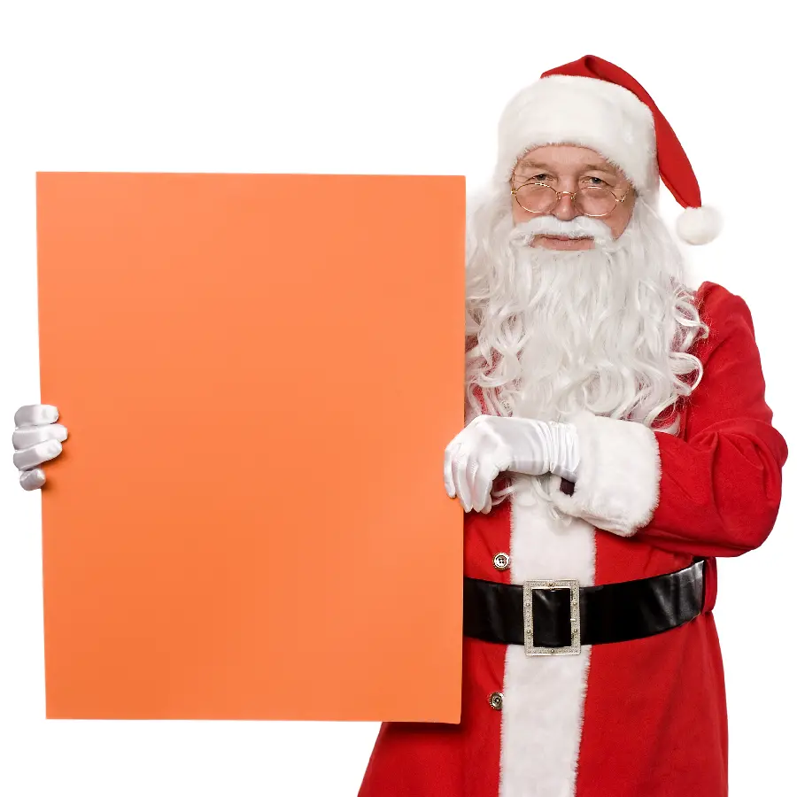 Santa Claus frame for writing text