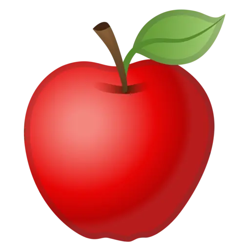 Red apple painting image without background