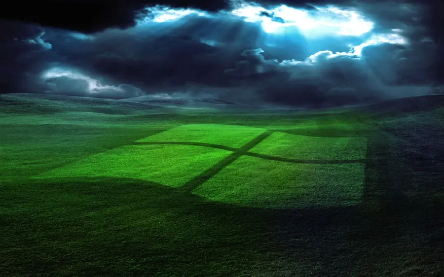Green Plain Background for Windows XP