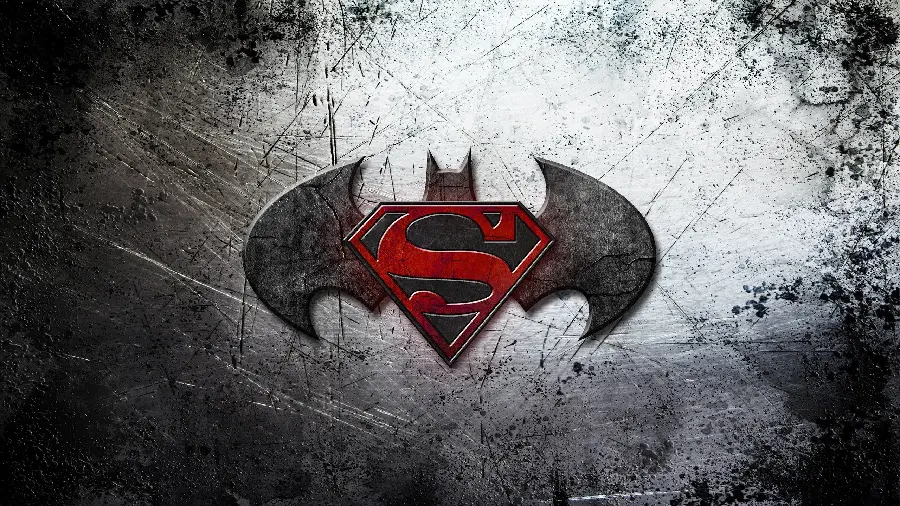 Black Superman and Batman Logo and Symbol