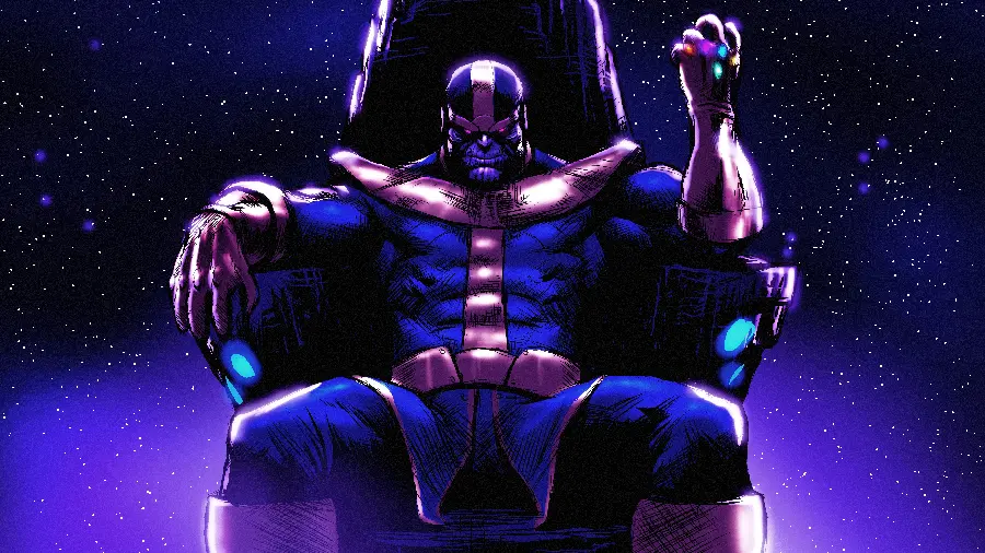 Download high-quality image of Thanos sitting on a chair