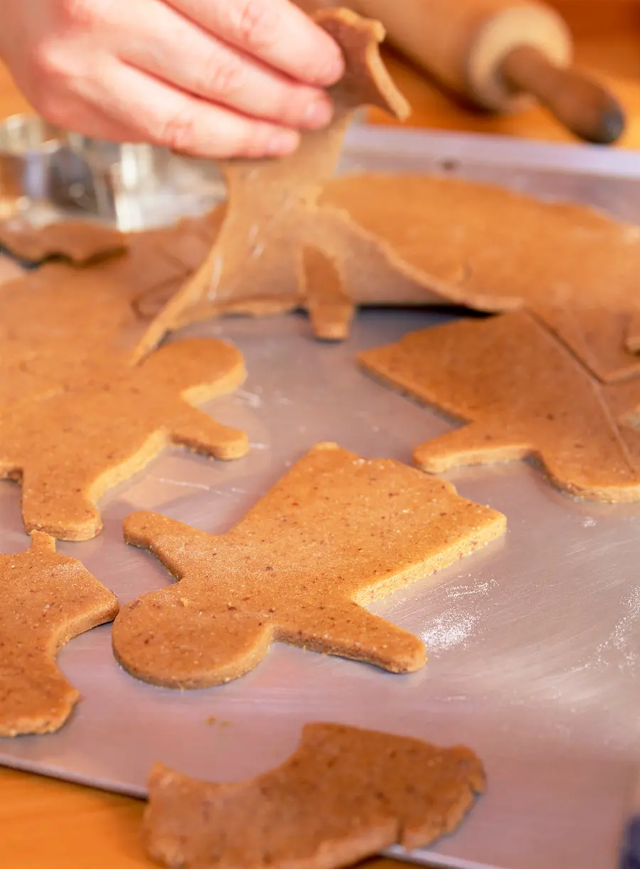 Funny Gingerbread Man Cookies Background