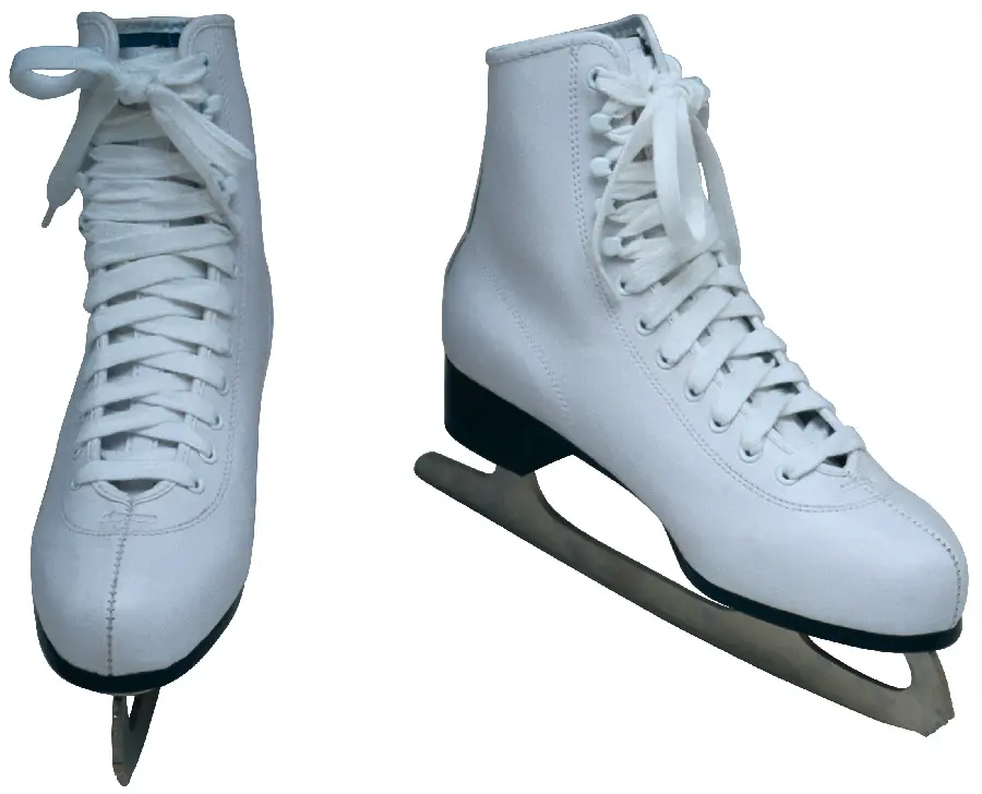 High quality white ice hockey shoe photo