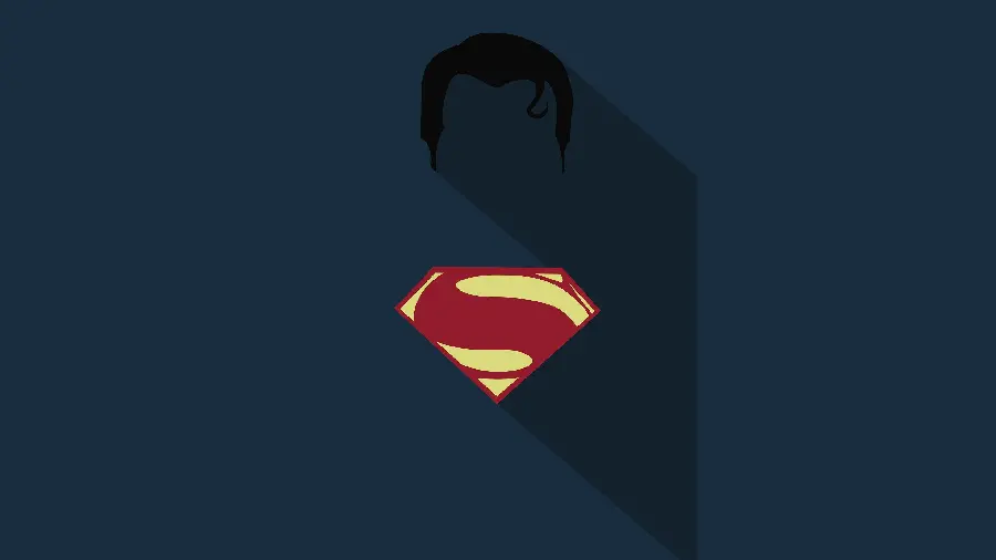 Minimalist Superman Stock Photo
