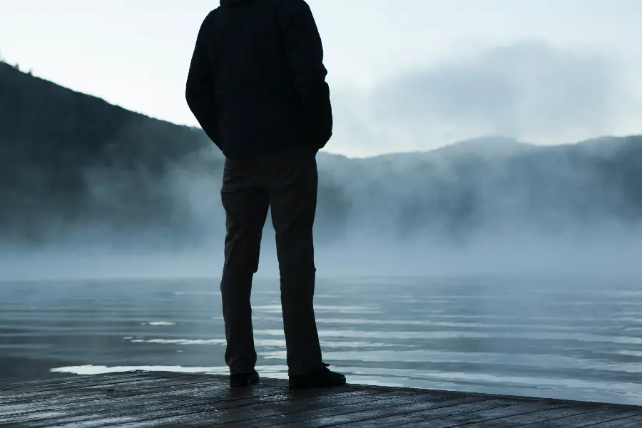 Lonely man and boy profile photo