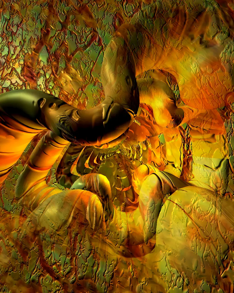 Stock image of the metallic world with a strange and interesting design