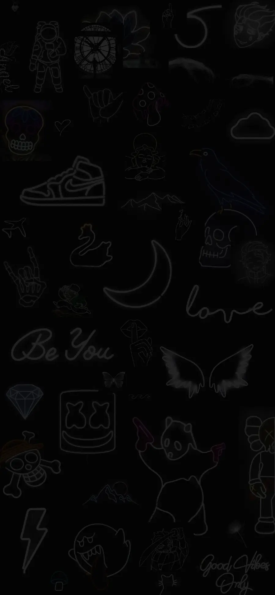 Black background wallpaper