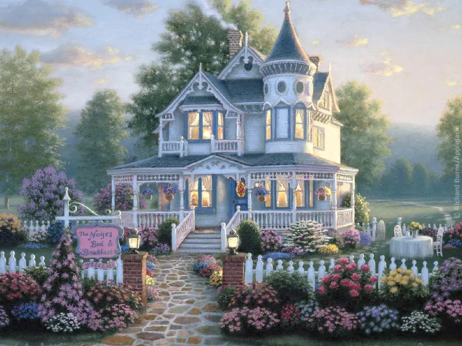 Download wallpaper of a building in the style of Victorian architecture
